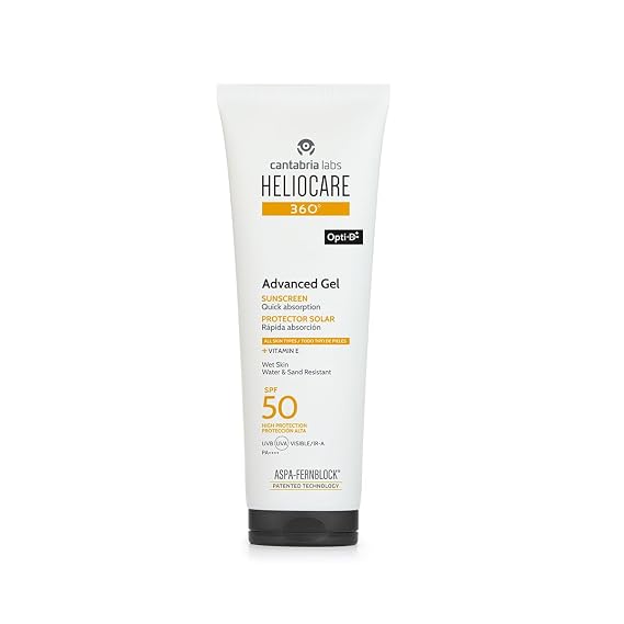 Heliocare 360 Advanced Gel SPF 50 Sunscreen, 250ml, Fast Absorbing Gel
