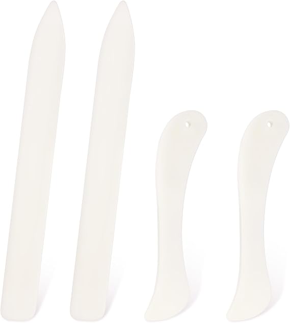 Bone Folder Set, 4 Pcs Paper Creaser Set and Scoring Tools in 2 Size