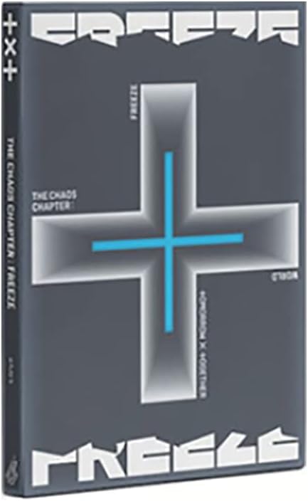 TXT Tomorrow X Together The Chaos Chapter : Freeze Album (World Version) CD+Poster+Photobook+Sticker Pack+Lyric Book+Behind Book+Photocard+OS Photocard+Postcard+(Extra 4 Photocards)