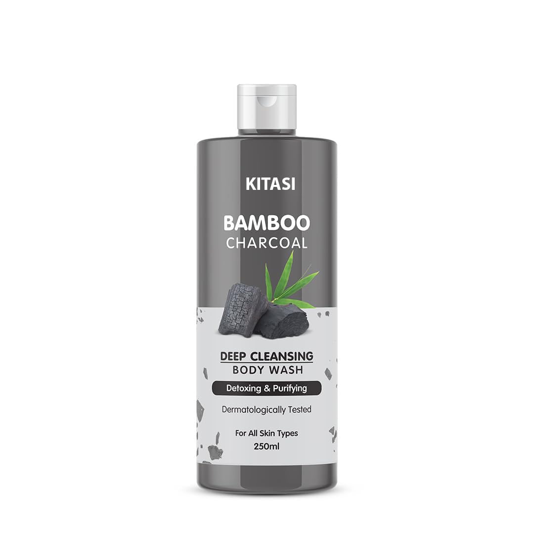 Bamboo Charcoal Deep Cleansing Body Wash, 250 Ml, Paraben Free | All Skin Types
