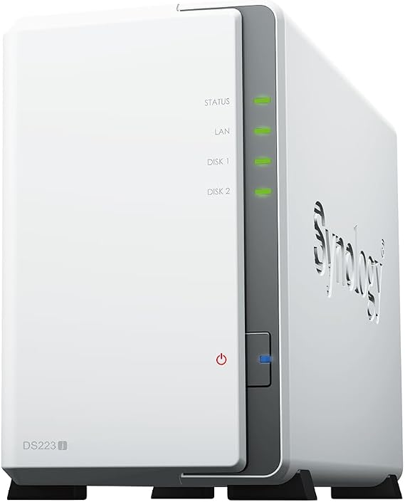 Synology DS223J 2 Bay Masaüstü NAS, Beyaz