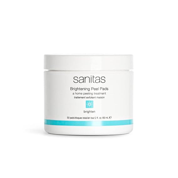 Sanitas Brightening Peel Pads, AHA/BHA Exfoliating Treatment, 50 pads