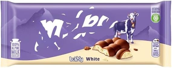 Bubbly White Chocolate 95g (Pack of 5) "Taste the sweetness in every bite" Christmas, New Year For All Occasions