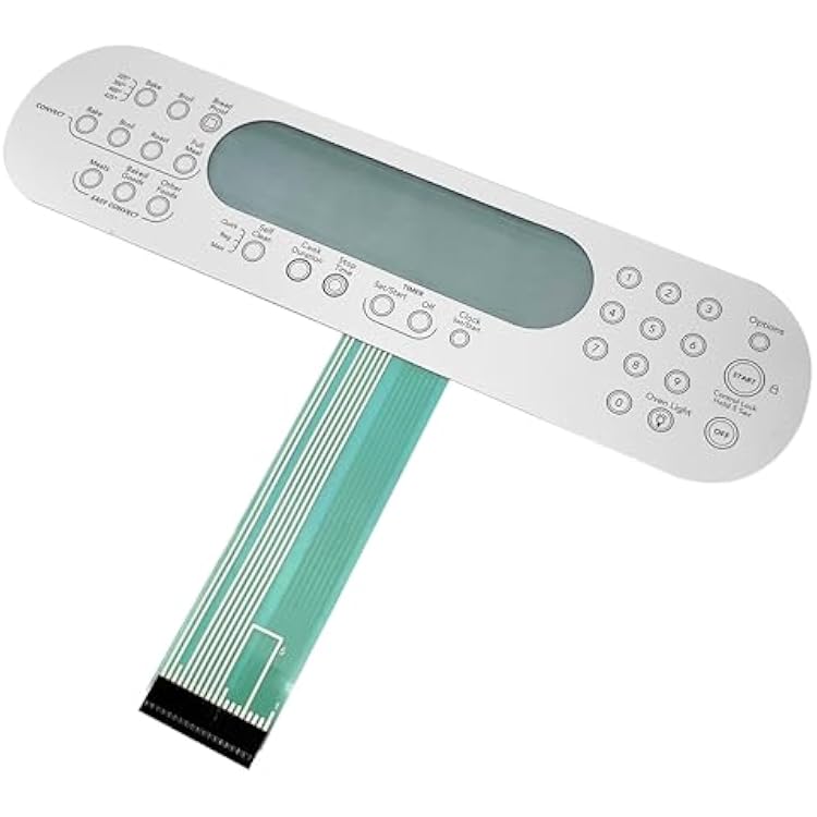 ShineUs 9756559ES Switch Membrane No Metal Plate Compatible with Whirlpool Range Oven Replacement for WP9756559ES,AP6013948,9756559ES,1066317, PS11747180