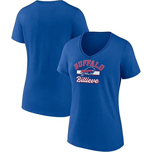 Womens Royal Buffalo Bills Slogan V-Neck T-Shirt