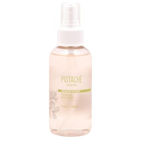 Pistache Skincare Pistachio Oil Body Mist Spray, Biscotti Fragrance, 3.4oz