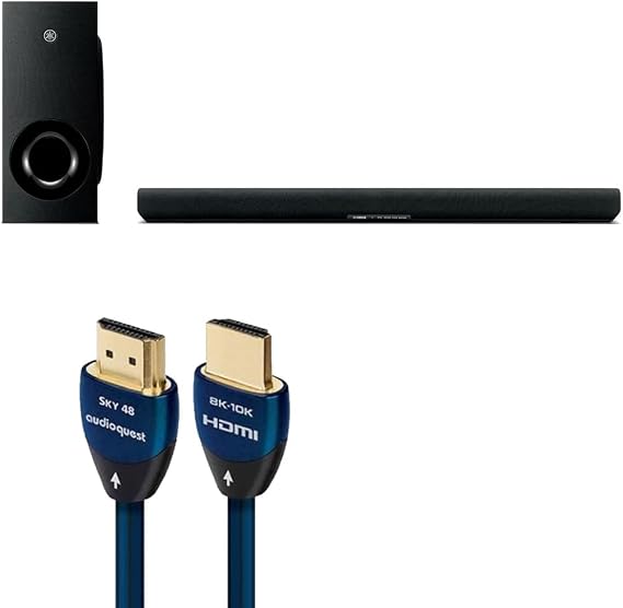 Yamaha SR-B40A Sound Bar Bundle w/Wireless Sub & AudioQuest Sky 3m HDMI