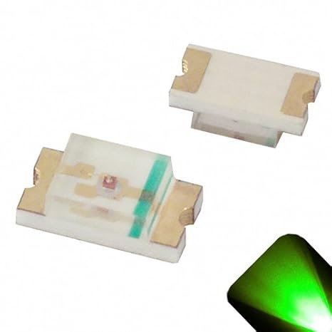 1206/3216 SMD Pure Green LED - PCB Design, Pick and Place (Pack of 10)