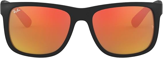 Ray-Ban RB4165 Justin Classic Square Sunglasses for Men for Women | In Opal Grey, Rubber Black & Havana. Polarized options available. Sizes: 51/55mm.