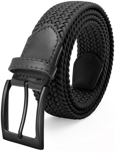 FAIRWIN Mens Golf Belt, Stretch Braided Elastic Woven Casual Jeans Belts 1 38 Nylon Web Work Belts for Men