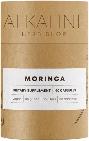 Alkaline Herb Store Moringa Supplement 90 Capsules, Whole Moringa Leaf, Moringa Oleifera, Malunggay, 450 mg per Capsule, Single Origin, Organic or Wildcrafted, Vegan, No Fillers, Third Party Tested