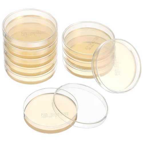 Alipis 10 Pack 7cm Pre-Poured Agar Plates Petri Dishes for Lab Experiments, Science Projects, Microbiology Culture, Stem Supplies