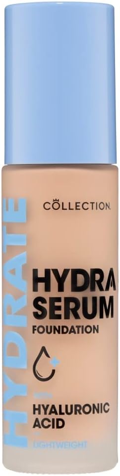 Collection Cosmetics Hydra Serum Foundation, Breathable Formula for Glowy Skin, 30ml, Beige