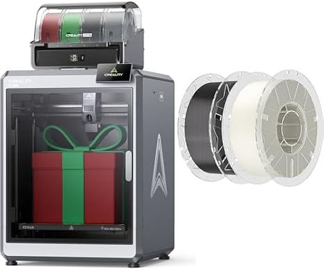 Creality K2 Plus Combo 3D Printer Bundle with Hyper RFID PLA Filament Black+White 2 Pack