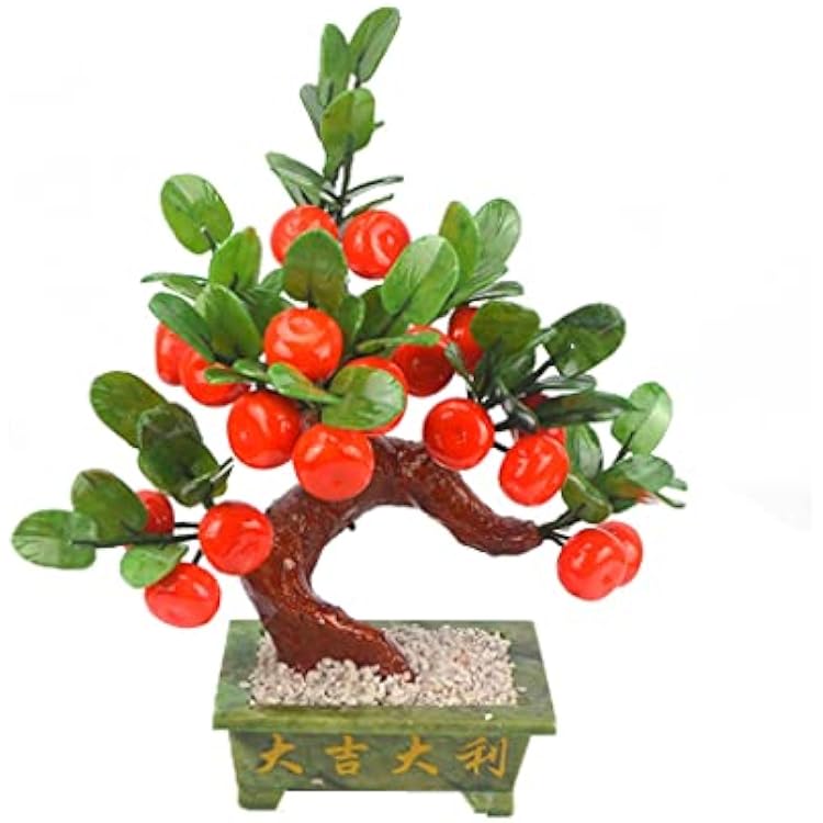 HNHYNSY Crystal Tree Jade Bonsai Orange Tree Auspicious Rich Tree Living Room Home Furnishing Decoration Lucky Meditation Decoration Creative Gift Life Tree Size : A