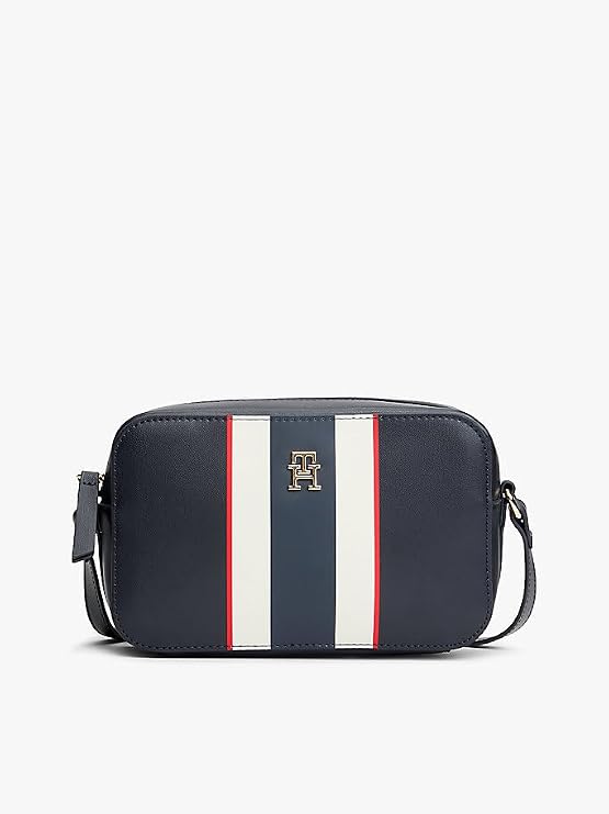 Tommy Hilfiger TH Latam Corporate Omuz Çantası, Standart, AW0AW18317, Gözyüzü Mavisi, Kadın