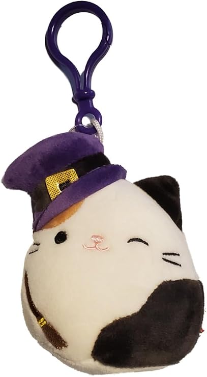 Squishmallows 3.5" Clip-On Cam The Cat Witch