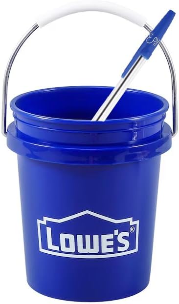 Blue Mini Bucket 0.4-Quart BPA-Free Food-Grade Polypropylene with Earth Garden Pen
