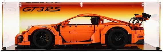 Display Case compatible with LEGO 42056 Porsche 911 GT3 RS, (Print 1 Back Panel)