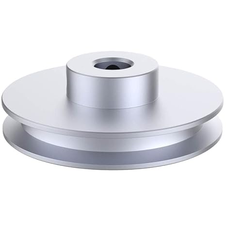 CHANCS Outer Diameter 100mm Single Groove Pulley 7mm Fixed Bore Pulley for Drilling Machine 6MM PU Round Belt