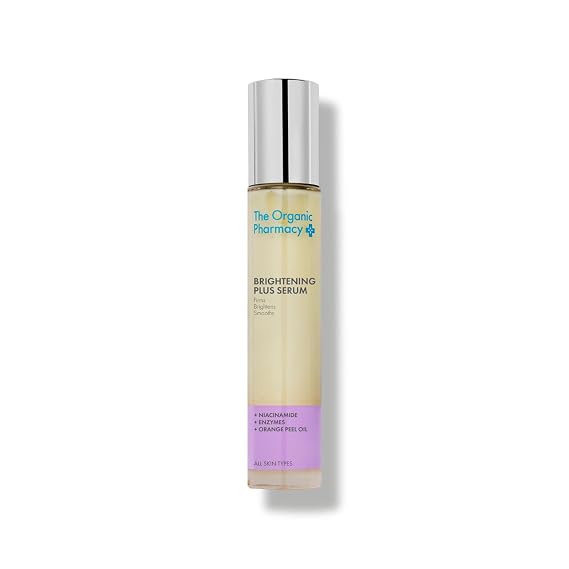 The Organic Pharmacy Brightening Plus Serum, 35ml - with Niacinamide, Enzymes, Orange Peel Oil (Formerly Rose Plus Brightening Complex)