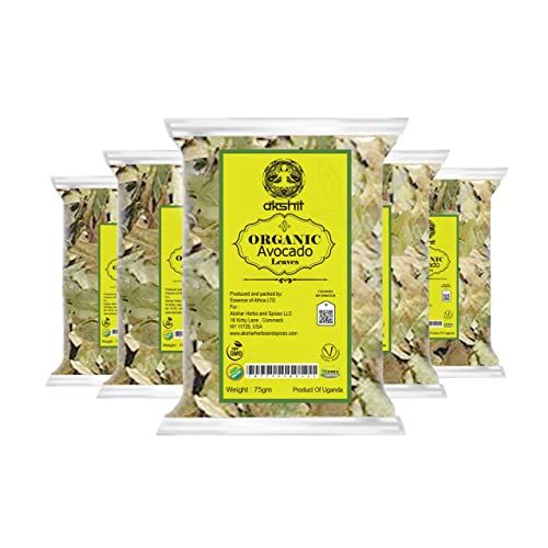 Akshit Dried Avocado Leaves, Herbal Aromatic Tea, Hojas De Aguacate Secas, Natural Dried Leaves, Non-GMO, Loose Leaf Tea, Caffeine-Free. 13oz