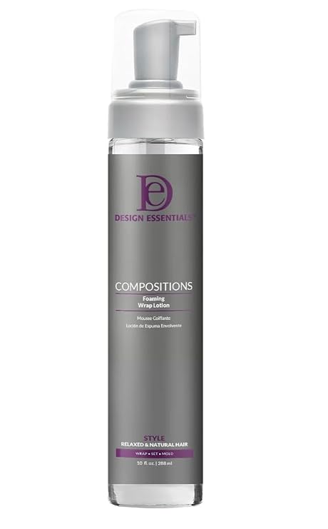 Design Essentials Compositions Foaming Wrap Lotion for All Hair Types. Create Wraps, Sets or Molds. Non Flaking, Detangling 288 ml Pump Bottle