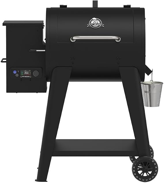 Pit Boss 700 FB2 Series Wood Pellet Grill & Smoker with Flame Broiler and LCD Digital Controller, 747-Sq. In. Cooking Space, 180F to 500F Temperature Range, Meat Probe, 21 lb. Pellet Hopper, Black
