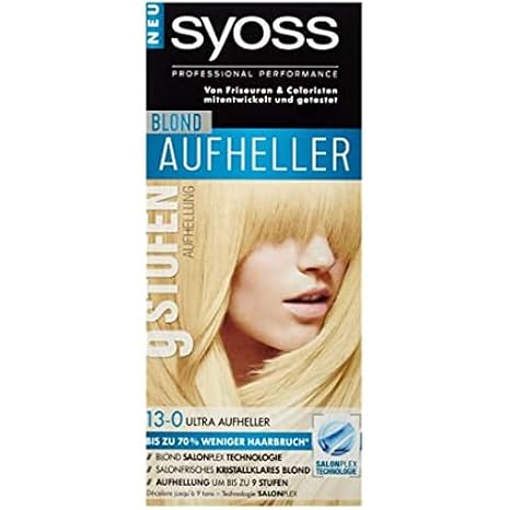 Syoss Professional Performance 13-0 Ultra Brightener 115 ml Bottle Crystal Clear Blonde Anti-Yellow Tint Effect Brightening Booster & Anti-Damage System