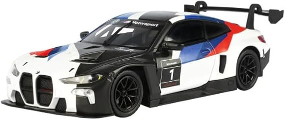 Motormax M4 GT3#1 White with Black, Blue and Red Graphics GT Racing Series 1/24 Diecast Model Car 73912