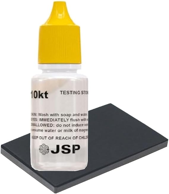 Waytest Gold Testing Jewelry 10K Testing Solution with Scrap Testing Stone Made in USA