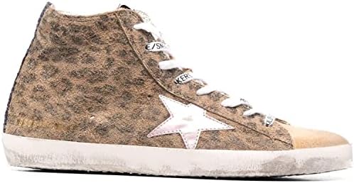 Golden Goose Francy Leopard Print スエードアッパー スエードトゥ ラミネートスター グリッターリスト レディーススニーカー GWF00113.F001917.81279