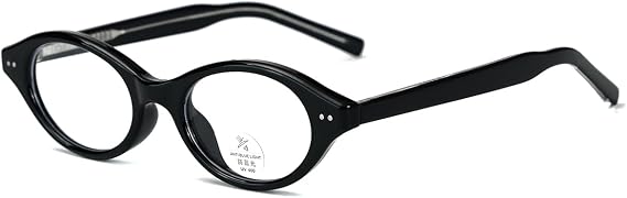 Retro Oval Glasses Frame Men Tr90 Korean Style Women Small Glasses Anti Blue Light Acetate Temple