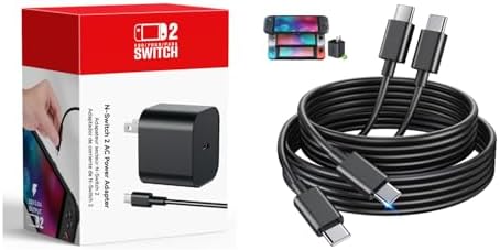 60W AC Power Adapter Switch 2 Charger - [2Pack] Fast Charger USB C Cables