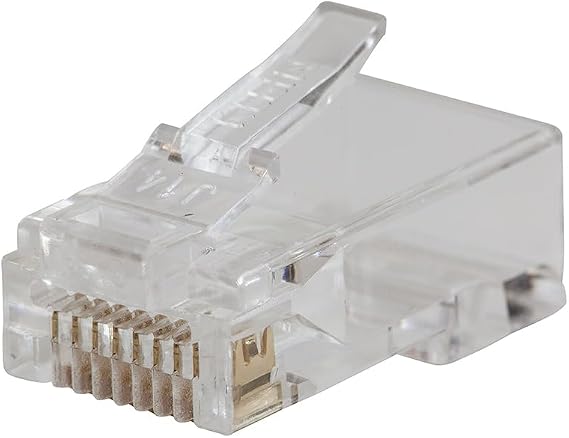 Klein Tools VDV826-728 Pass-Thru Modular Data Plug, RJ45 CAT5E, Gold Plated, Pass Through Connectors 10-Pack