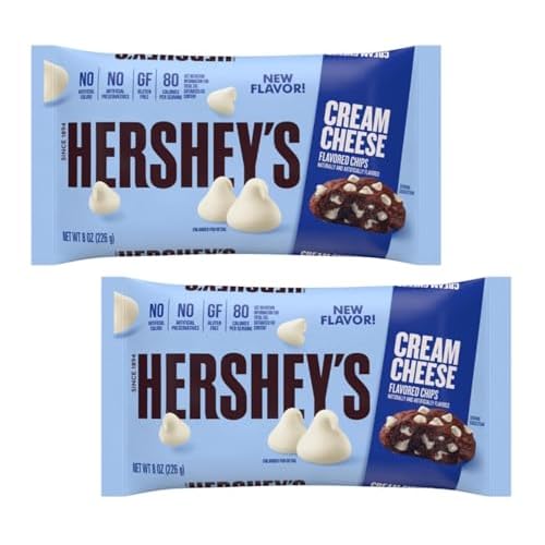 Cream Cheese Flavored Baking Chips New Flavor Perfect for Cookies Brownies And Desserts, Ideal For Sharing with Friends & Family Gluten-Free, No Artificial Colors or Preservatives, 8 oz Bag Pack of 4, Cream Cheese