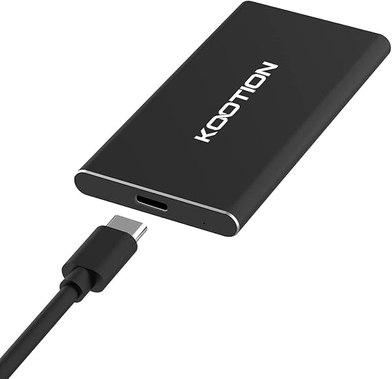 KOOTION External Hard Drive 1 tb SSD External Hard Drive Portable SSD up to 550 MB/s Fast External SSD Hard Drive USB 3.1 Gen2 USB C SSD for Gaming Windows Mac OS PC Mackbook PS4 Xbox One