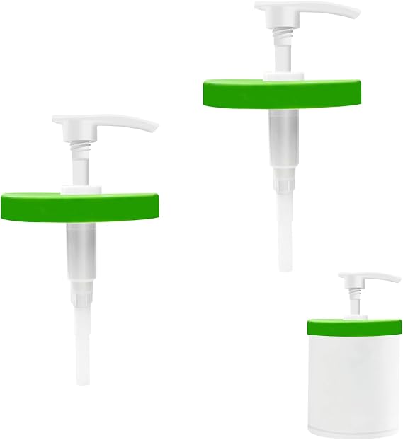 Chris.W 2 Pcs Pump Lid for Cetaphil Body Moisturizer 550g/20oz Lotion Pump Dispenser, Replacement Wide Mouth Pump Lid for Cetaphil Body Moisturizer 566g, Green Pump Top for Cetaphil Body Moisturizer