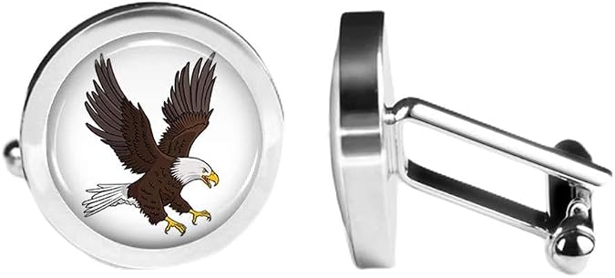 Eagle Cufflinks Bald Eagle Cuff Links (Angled Edition)