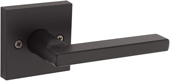 Weiser (by Kwikset) Halifax Lever, Square Rose, Dummy Function, Iron Black (US514)