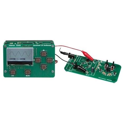 Velleman EDU08 Educational LCD Oscilloscope Starter Kit, 1 Grade to 12 Grade, 3.14" Height, 1.57" Wide, 4.52" Length