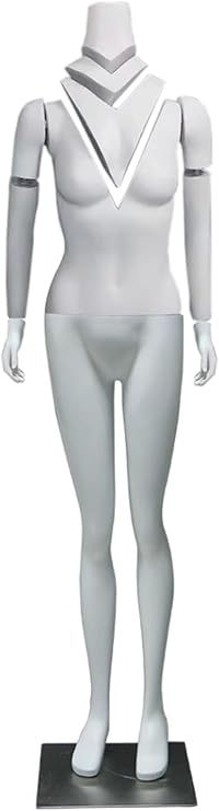 ZAQYCM Commercial Clothing Photography Invisible Mannequin, Detachable Body - Floor Standing Shoot Stereotypes Rack for Vendor Events, Craft Shows, Live Streaming and Retail(Female Invisible Manikin)