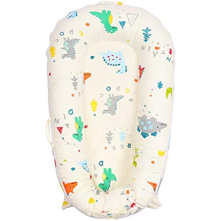 Baby Lounger Cover for Dockatot Deluxe  | Premium Quality Newborn Lounger Cover | 100% Cotton Hypoallergenic Extra Cover [Fits Deluxe] Cover Only Dino