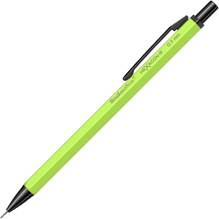 Scrikss Office Hexagonr Mechanical Pencil Neon Yellow 0.7 Mm