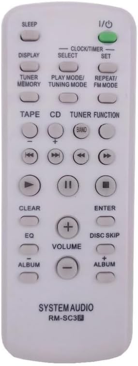 RMSC3 Remote Control Replace for Sony LBTZX8 LBTZX99I MHC-GN770 MHC-RG551S MHC-RX550 MHC-GX450 MHC-GX255 MHC-GX355 MHC-GX450 MHC-GX555 MHC-GX750 MHC-GX9900 Stereo System