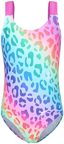 Girls One Piece Swimsuits Tie Dye Bathing Suit for Girls Hawaiian Swimwear 3-16 Years