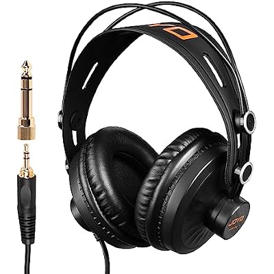 JOYO Studio Headphones Monitor Headphone for Recording Over Ear Noise Canceling for Guitar Cellphone Mixer Amplifier Podcast DJ and Keyboard Piano JMH-02
