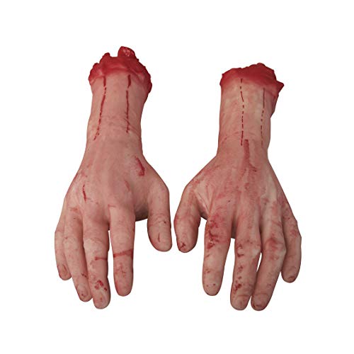 Halloween Fake Hand Bloody Fake Human Arms Severed Body Parts for Halloween Decorations Clearance