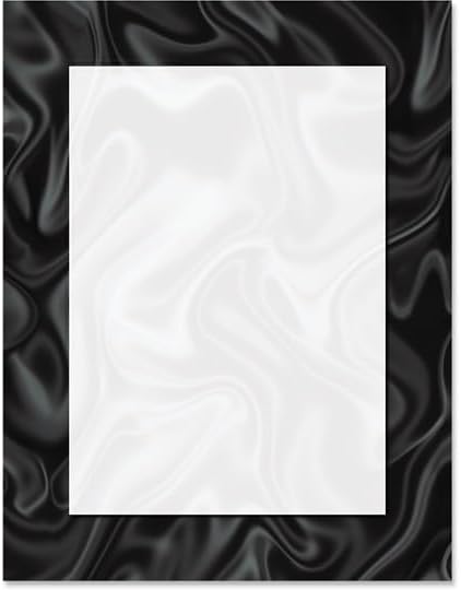 Silky Black Border Papers, 8.5 x 11, 25 Sheets
