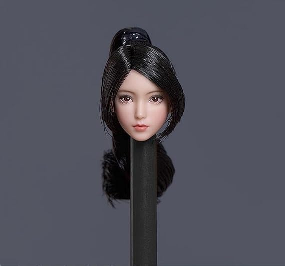 Fremego 1/12 Scale Asian Girl Pale Skin Head Sculpt for 6inch Action Figure